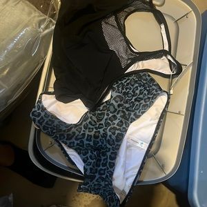 Black and leopard beachsissi xl tankini